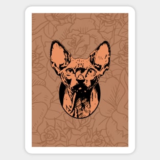 Egyptian cat flowers Sticker